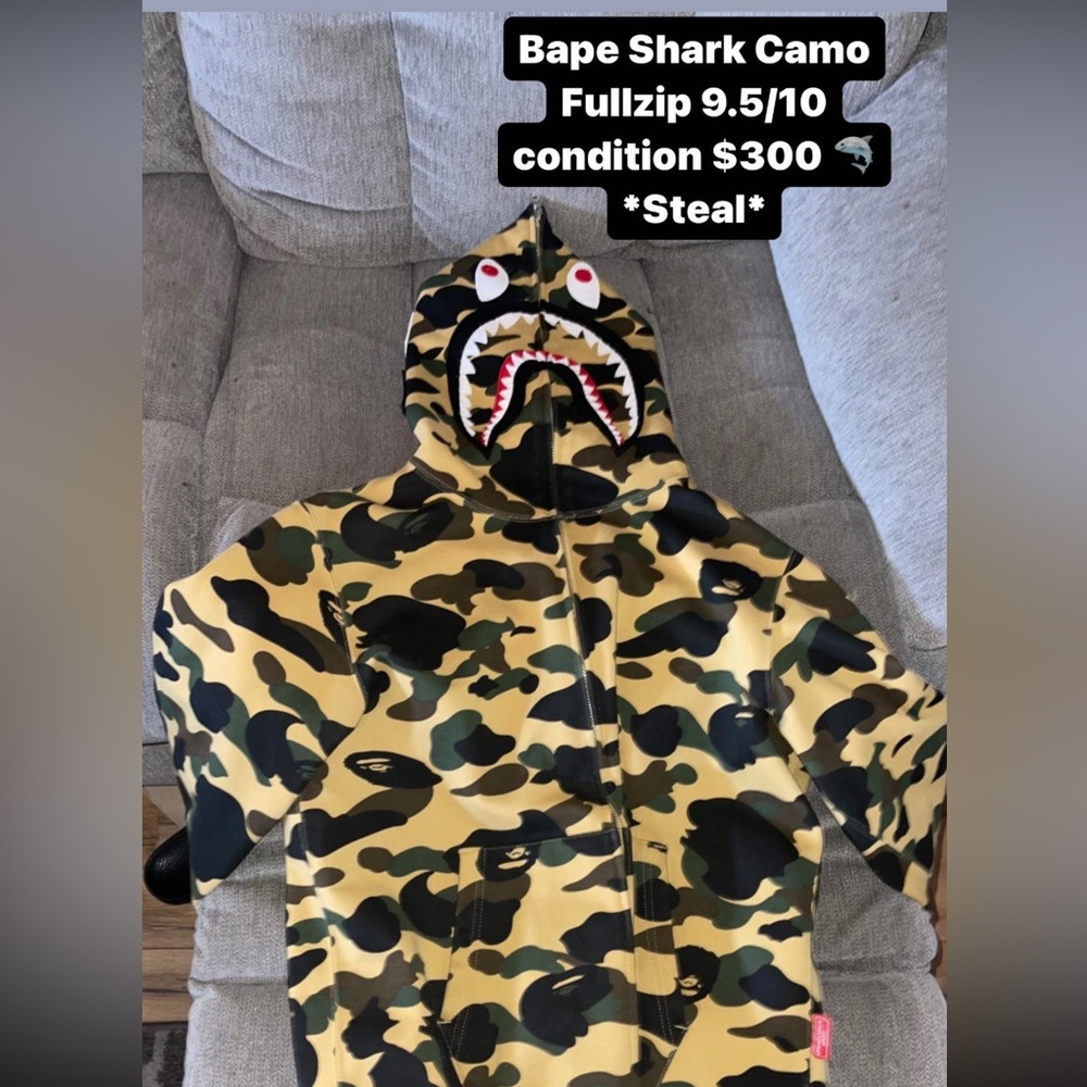Bape full zip hoodie
